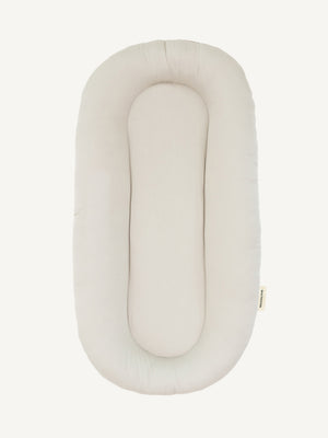 Ivory padded standard baby lounger nest, top view – Anzy Home