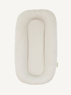 Ivory padded XL baby lounger nest, top view – Anzy Home