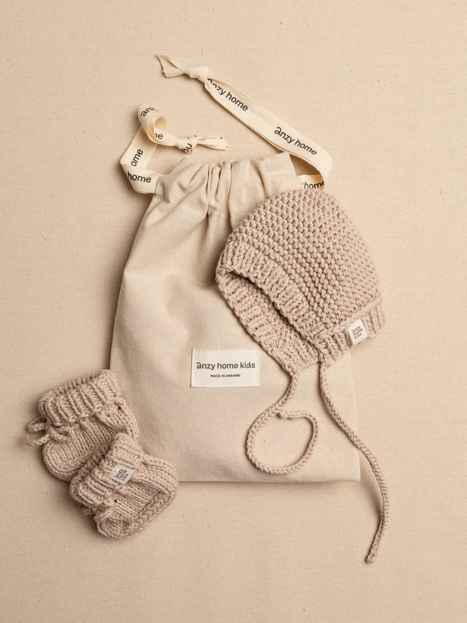 Bonet et Bonet ワンピース 18m Bonnet & Booties Set Boho | Knitted Newborn Set | Anzy Home