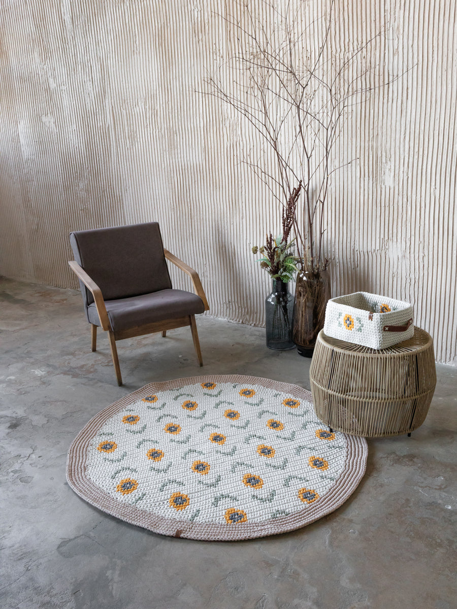 Sunflower Round Rug | SUNFLOWER signature collection – Anzy Home