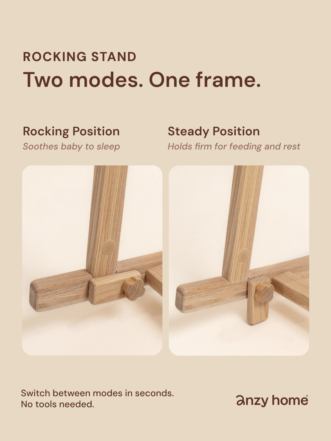 Rocking Stand for XL Baby Moses Basket | Anzy Home