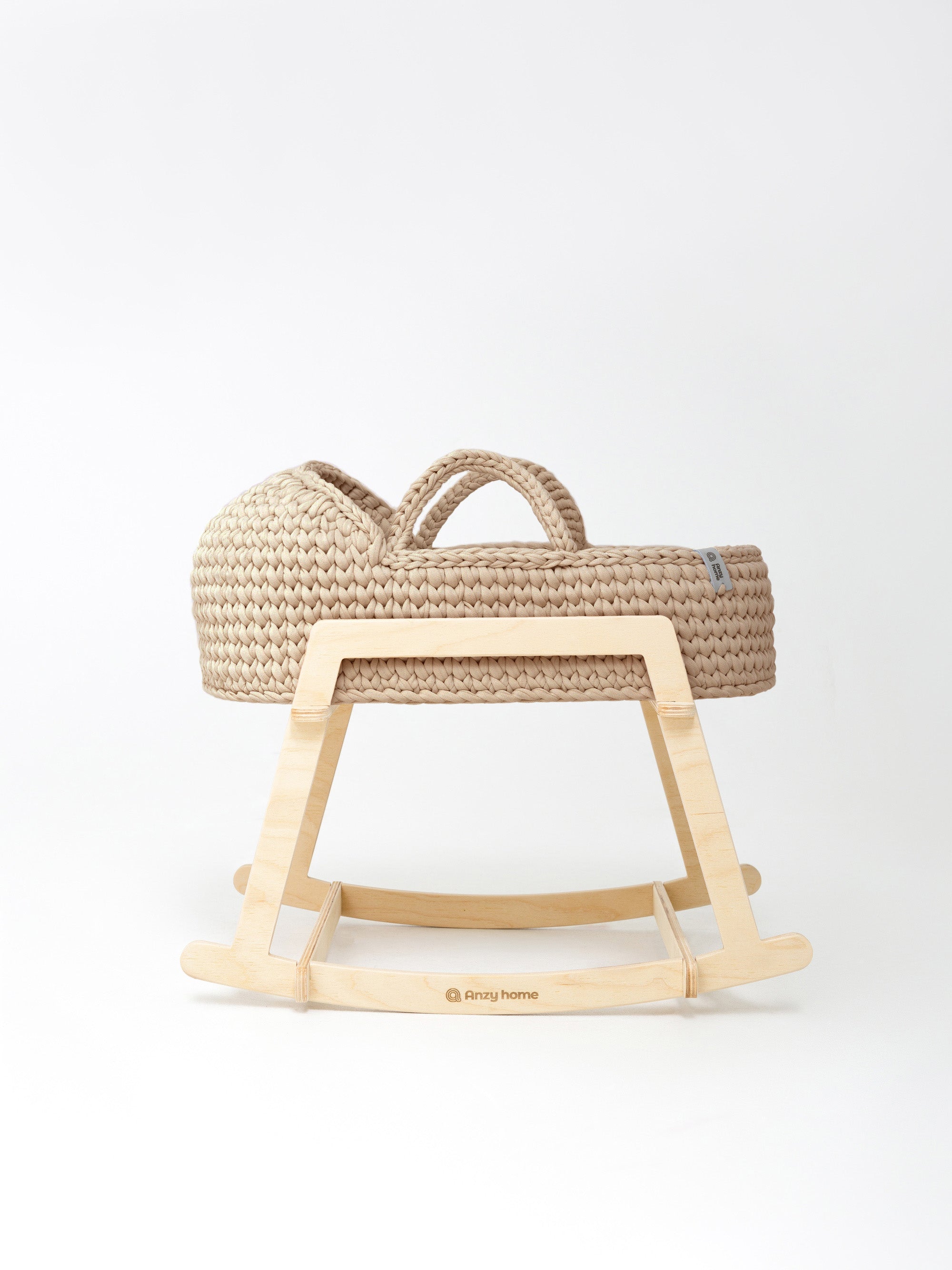 Doll Moses Basket w/Rocking Stand | Toy Bassinet | Anzy Home