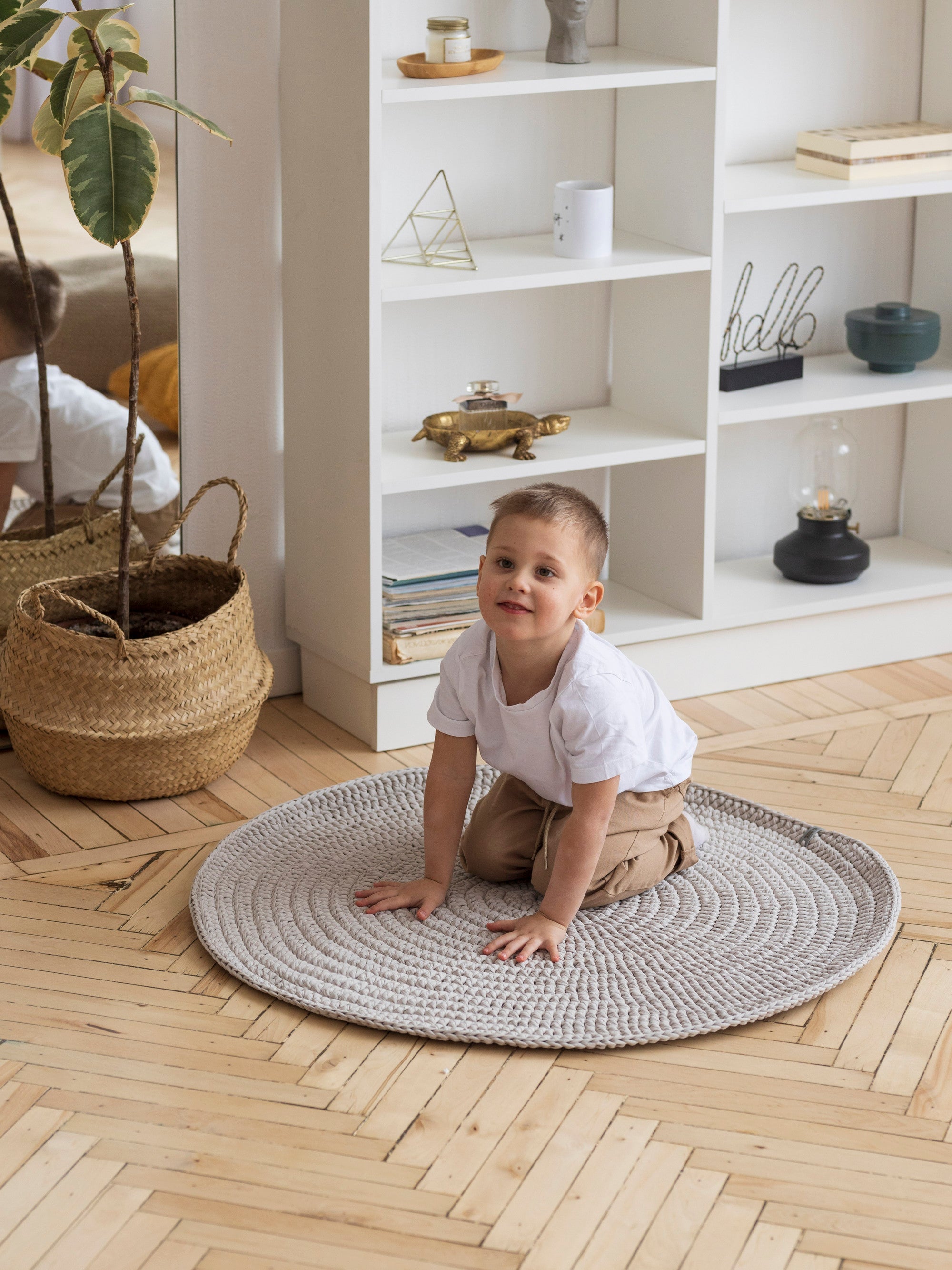 Realhomes Letters Round Rugalphabet Floor Carpettrain Non Slip Circle  Rugsanimal Anti Slip Mattoddler Area Rugsbeige Rug for Kid's Room 