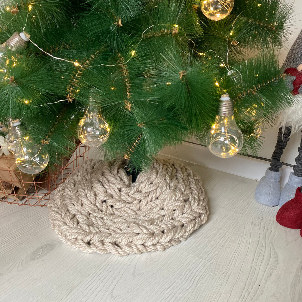 Jumbo Knit small 20" Christmas tree skirt