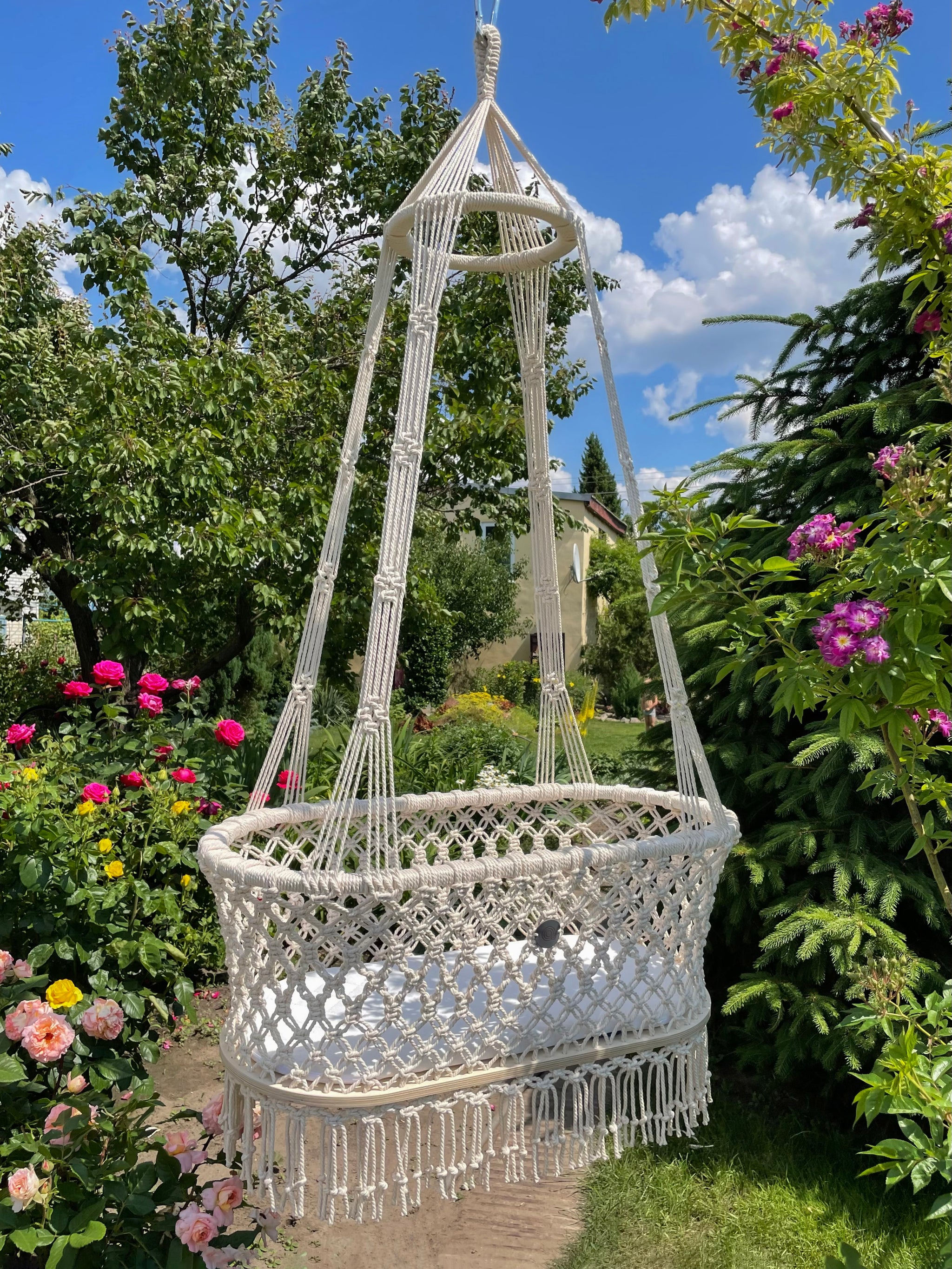 Macrame baby fashion hammock