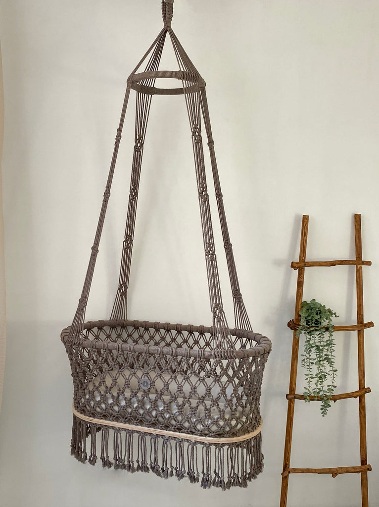 Macrame baby bassinet by Anzy Home